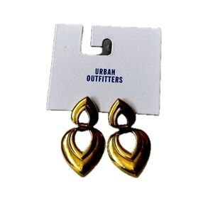 Urban Outfitters gold post dangle earrings, NWT